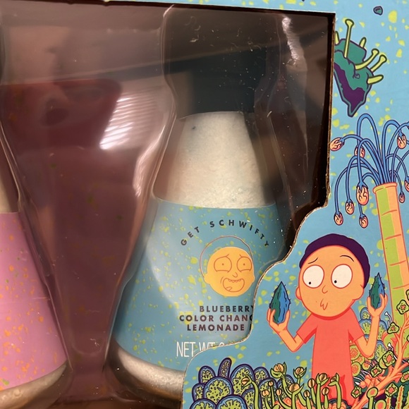 NIB Rick and Morty “Get schwifty” color changing lemonade mix set. Cocktail mix - Picture 5 of 8